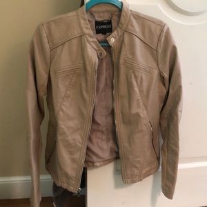 Express Tan Leather Jacket
